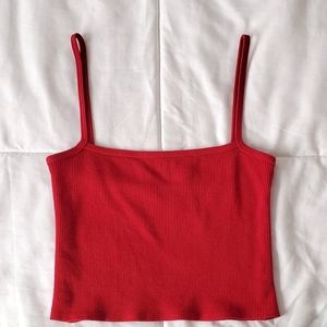 Brandy Melville Faye Thermal Tank - Red